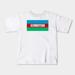 Azerbaijan Flag Colors Kids T-Shirt